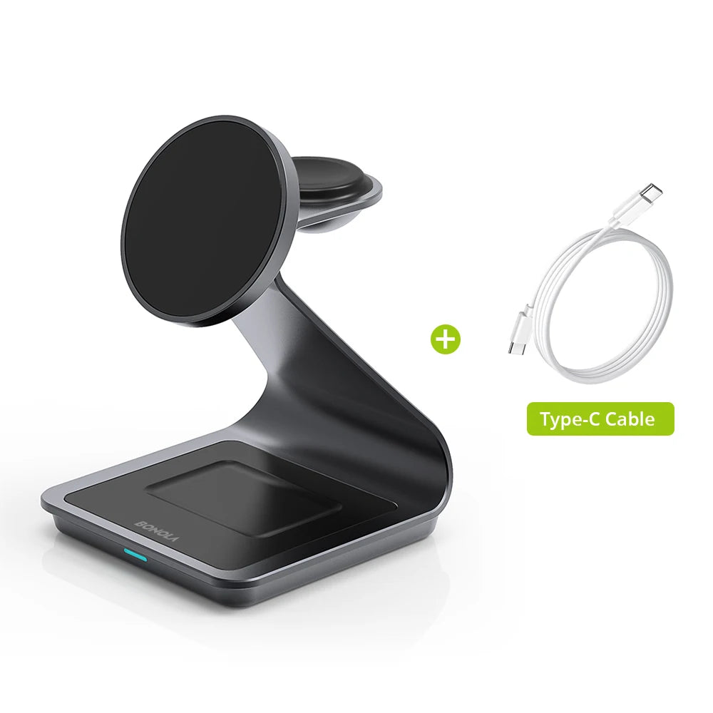 Magnetic 3 in 1 Wireless Charger for Apple