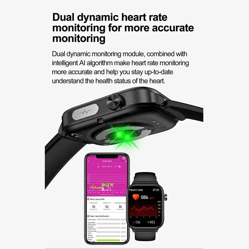 AI Diagnostic Detector / Professional ECG Health Intelligent Micro Examination Watch